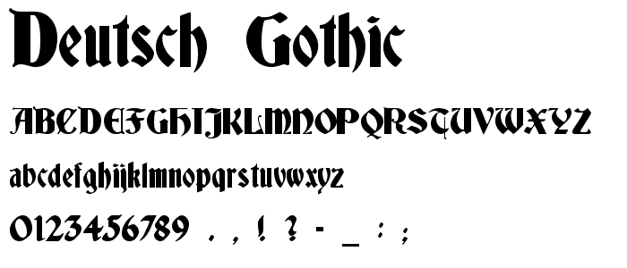 Deutsch Gothic font